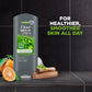 Dove Men Extra Fresh 13.5oz Body Wash & 3oz 2-in-1 Shampoo Conditioner for Men's Skin & Hair