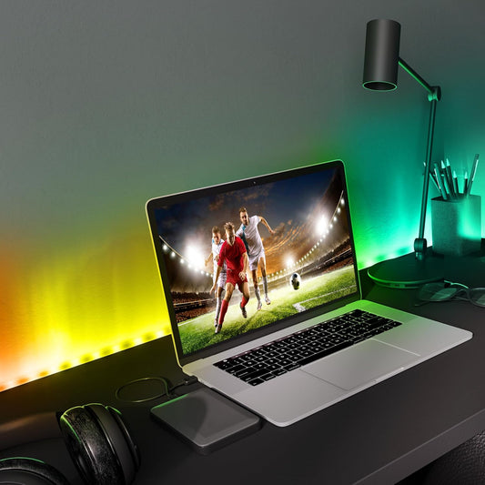Monster Smart RGB+IC LED-strookligte 60m – Klankreaktiewe Strookligte vir Slaapkamer, Toep- en Stembeheer, RGB-ligstrook vir Kamer, Alexa Google Home, Razer Chroma Sync – 1080 RGB+IC LED-ligte