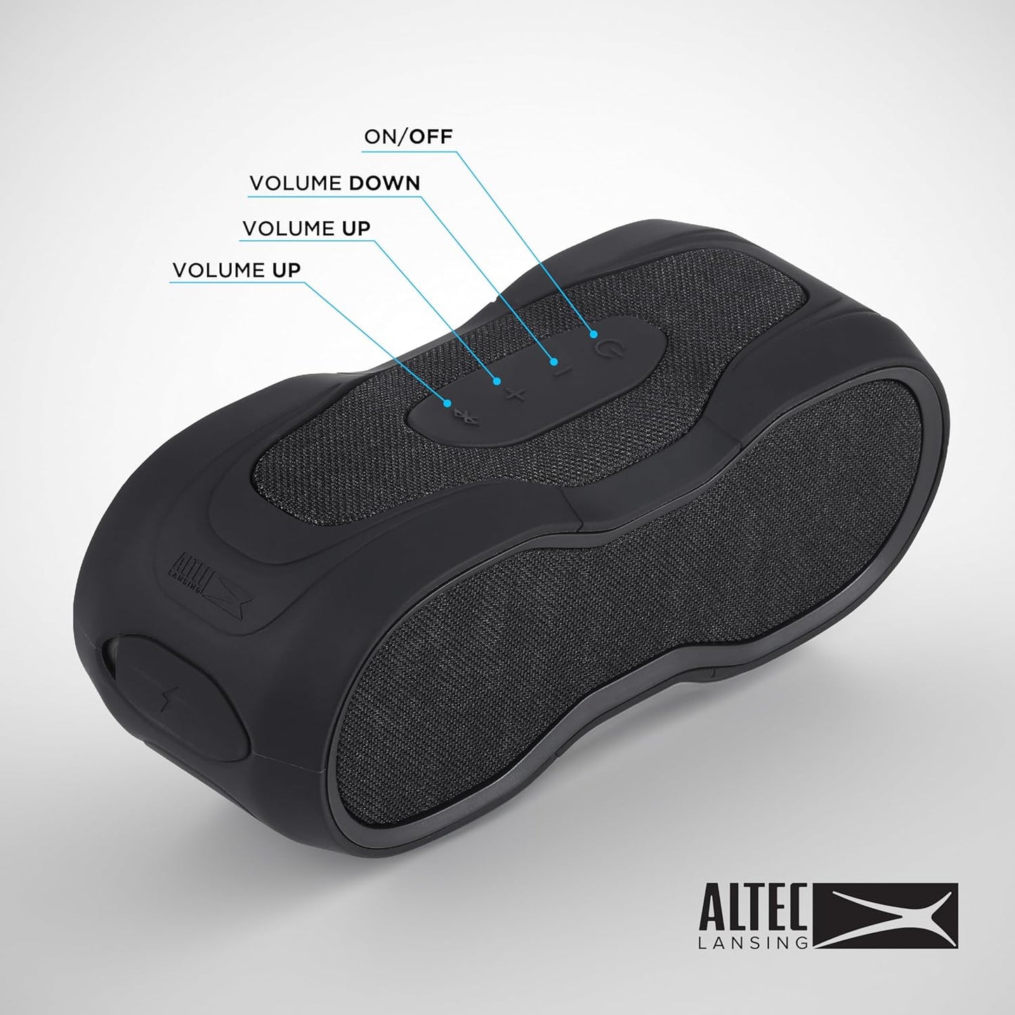Altec Lansing BoomJacket XL Draadlose Bluetooth-luidspreker, Magnetiese Waterdigte Luidspreker, IPX7 Buite-luidspreker met 24H Speeltyd, Draagbare Luidspreker met Karabiner, Monteerbaar, Vinnige Laai