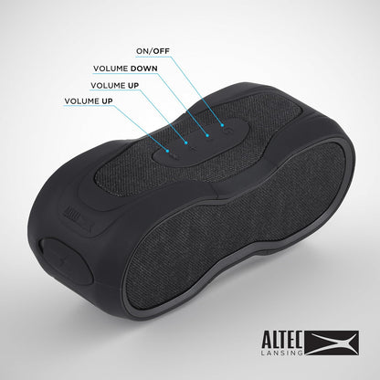 Altec Lansing BoomJacket XL Draadlose Bluetooth-luidspreker, Magnetiese Waterdigte Luidspreker, IPX7 Buite-luidspreker met 24H Speeltyd, Draagbare Luidspreker met Karabiner, Monteerbaar, Vinnige Laai