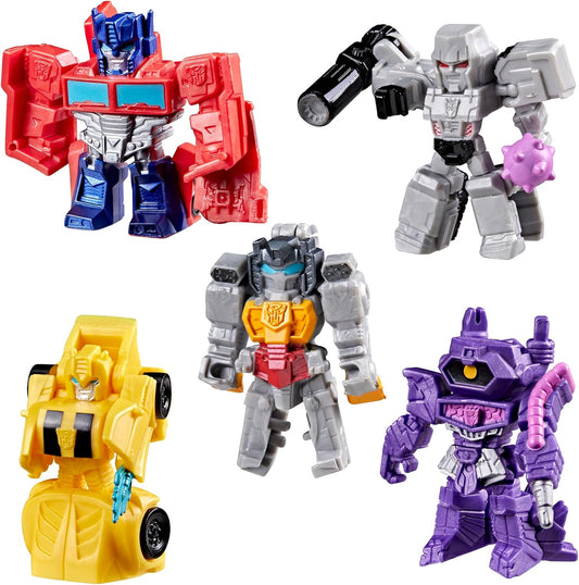 Transformers Tiny Turbo Changers 1.5" Mini Action Figures, Set of 5 Collectible Characters, Robot Toys - (Ages 5+)