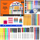 Back to School Supplies (71 Pack) with Highlighters, Pencils, Gel Pens, Dry Erase Markers, Felt Tip Pens, Glue