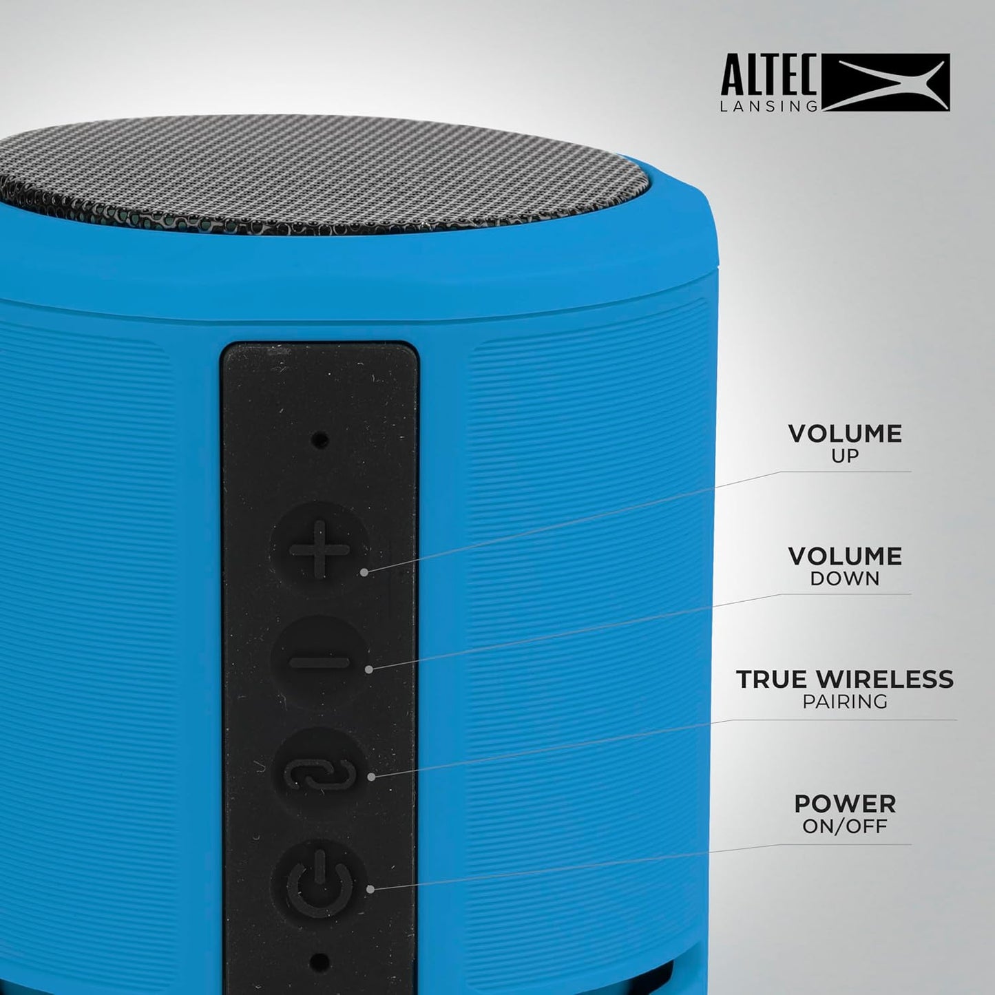 Altec Lansing HydraOrbit - Waterdigte Bluetooth-luidspreker, Liggewig en Draagbare Luidspreker vir Reis- en Buiteluggebruik, Koninklike Blou