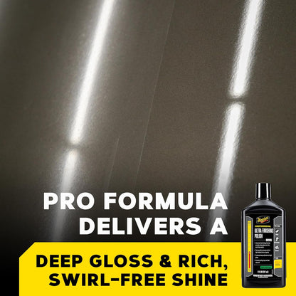 Meguiar's Mirror Glaze Ultra Finishing Polish vir Onberispelike Glans Verwyder Defekte en Kolle vir 'n Hoë Glans (8 Oz)