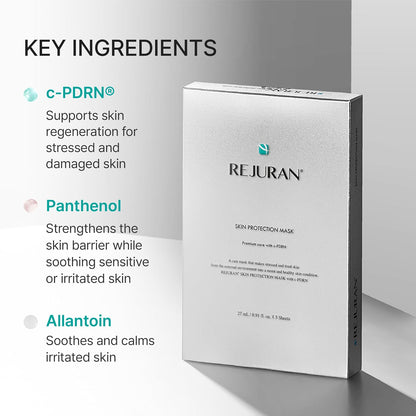 REJURAN Skin Protection Mask, c-PDRN® Soothing Face Mask, 5 Count