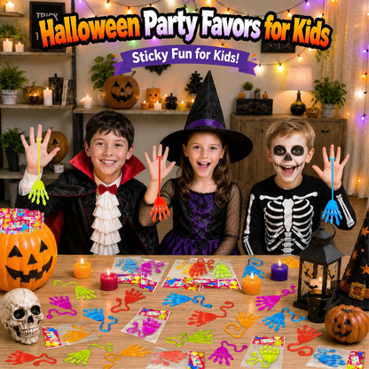 Halloween Sticky Hands Party Favors 24-60 PCS, Trick or Treat Toys for Kids