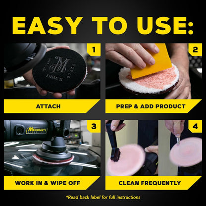 Meguiar's DA 5” Mikrovesel Sny Skyfblokkies Versoenbaar met 'n DA Polisher vir Motor Detailering - 2 Pak