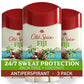 Old Spice Dry Feel Antiperspirant Deodorant for Men, 24/7 Freshness,Sweat & Odor Protection- Fiji with Palm Tree + Coconut Scent (Pack of 3)