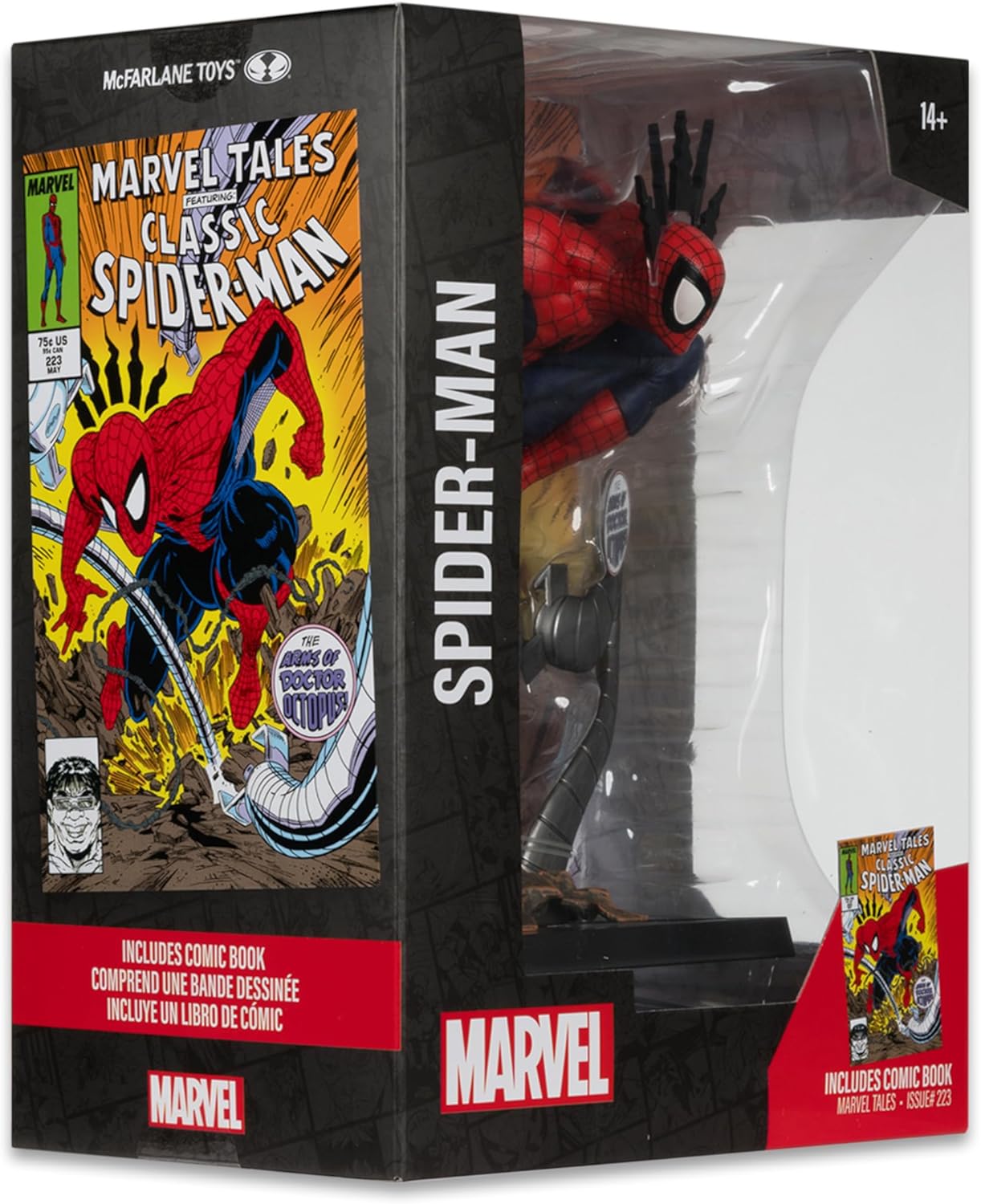 McFarlane Toys- Marvel Spider-Man Scale Collectible with Scene & Comic (Marvel Tales)