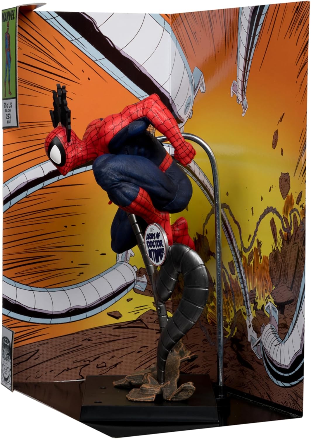McFarlane Toys- Marvel Spider-Man Scale Collectible with Scene & Comic (Marvel Tales)