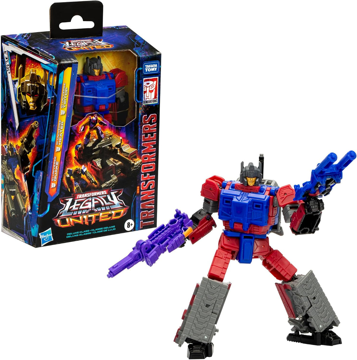 Transformers Legacy United Deluxe Class G1 Universe Quake, 5.5-inch Converting Action Figure, for Boys and Girls Ages 8+