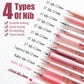 Rose Series Gel Pens, Cute Writing Pens w/ Black & Pink Ink, 0.5 mm Smooth Fine Point School Office Supplies Aesthetic Desk Accessories for Women - Set of 12