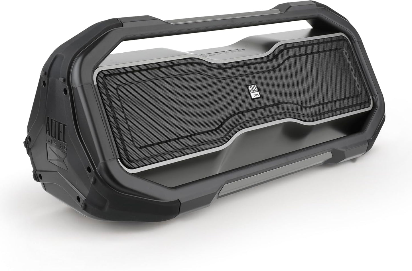 Altec Lansing ROCKBOX XL Draadlose Bluetooth-luidspreker, Draagbare Waterdigte Luidspreker met 20 Uur Speeltyd en 5 Verligte LED-ligmodusse, Drywende Draadlose vir Binne en Buite