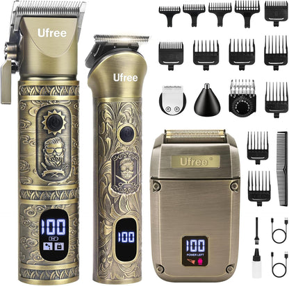Beard Trimmer, Hair Clippers Mens Shaver Electric Razor, Hair Trimmer for Men Cordless Barber Clippers and Trimmers Set, Hair Cutting Kit for Men Grooming Gifts