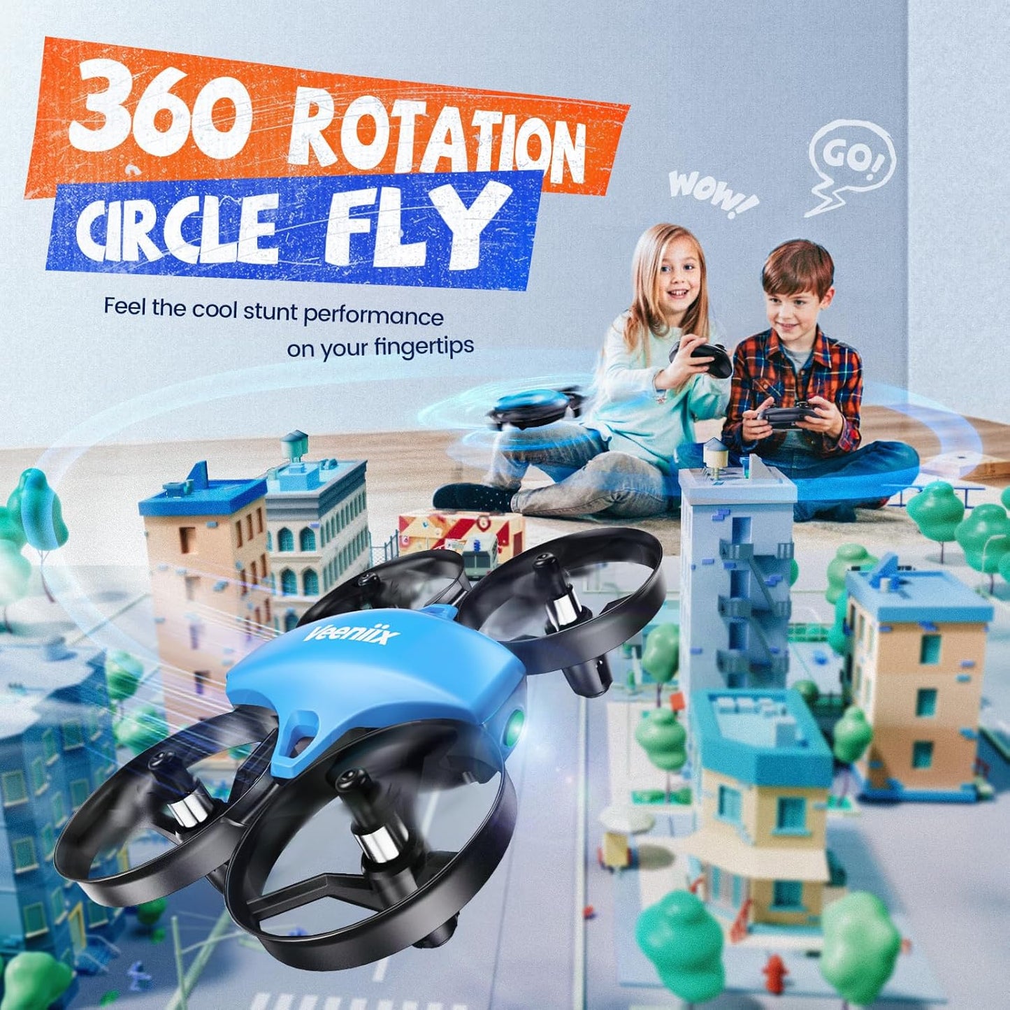V995 Mini Indoor RC Quadcopter,Small Helicopter Plane with 3D Flips,360° Rotation,Circle Fly,Auto Hover,Headless Mode - for Kids and Beginners