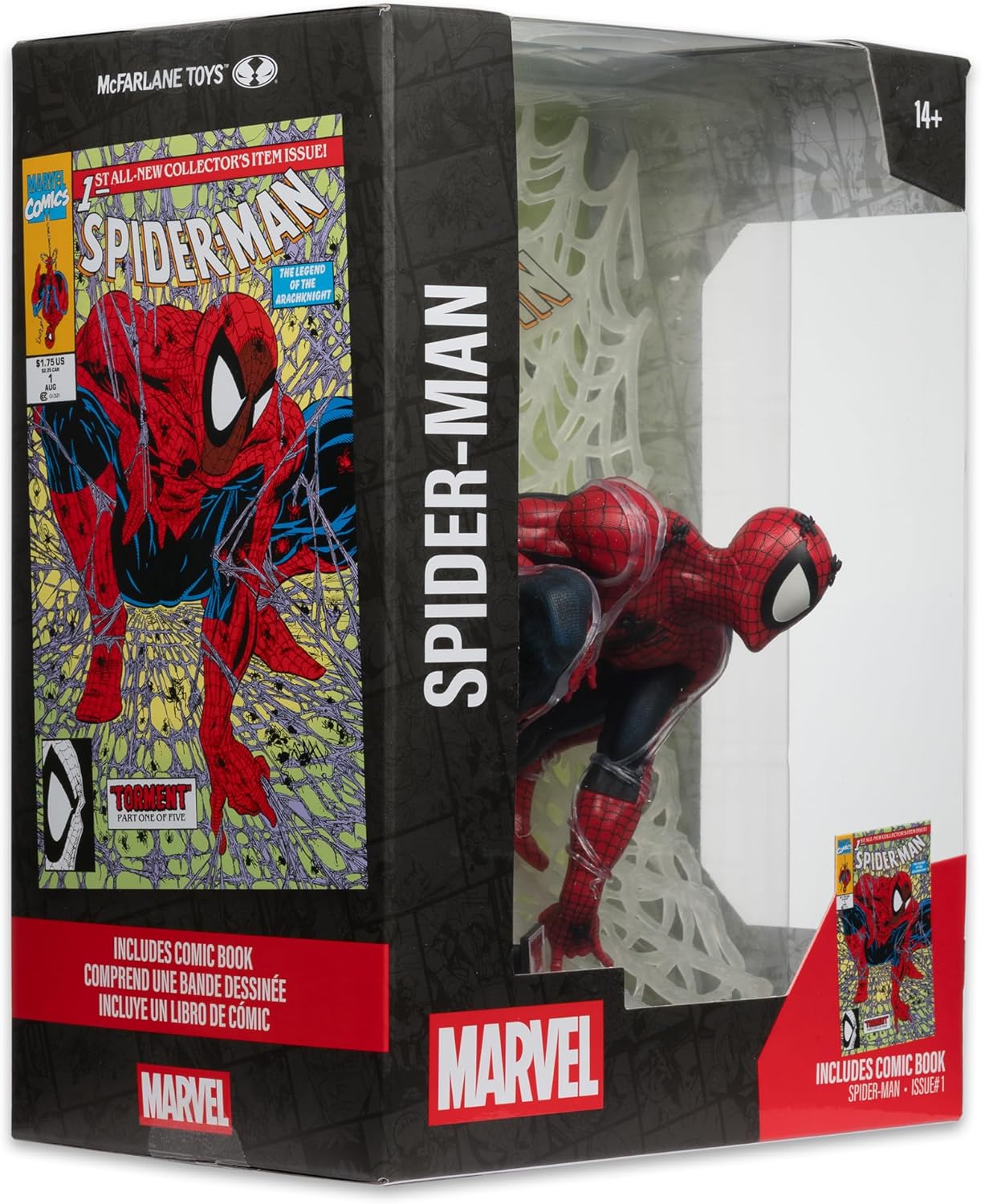 McFarlane Toys - Marvel Spider-Man Scale Collectible with Scene (Spider-Man )