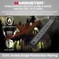 Monster 6ft Heavy Duty Black Power Strip and Tower Surge Protector, 1200 Joule Rating, 6 120V-Outlets, and 2 USB-A Ports- Ideal for Computers, Home Theatre, Home Appliances, and Office Equipment