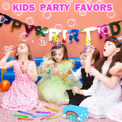 Bulk Bubble Toys Prizes - (200 PCS) Mini Bubble Wands Party Favors