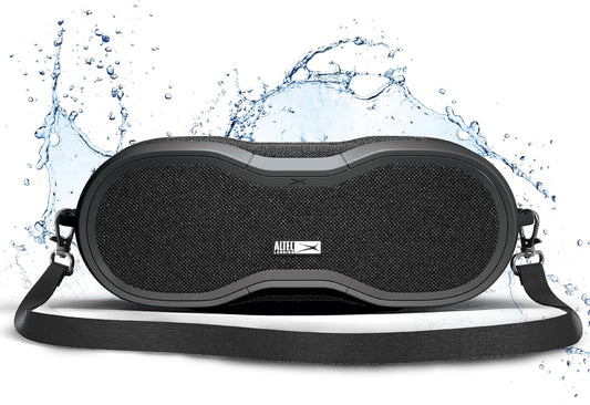Altec Lansing BoomJacket XL Draadlose Bluetooth-luidspreker, Magnetiese Waterdigte Luidspreker, IPX7 Buiteluidspreker met 24H Speeltyd, Draagbare Luidspreker met Karabiner, Monteerbaar, Vinnige Laai