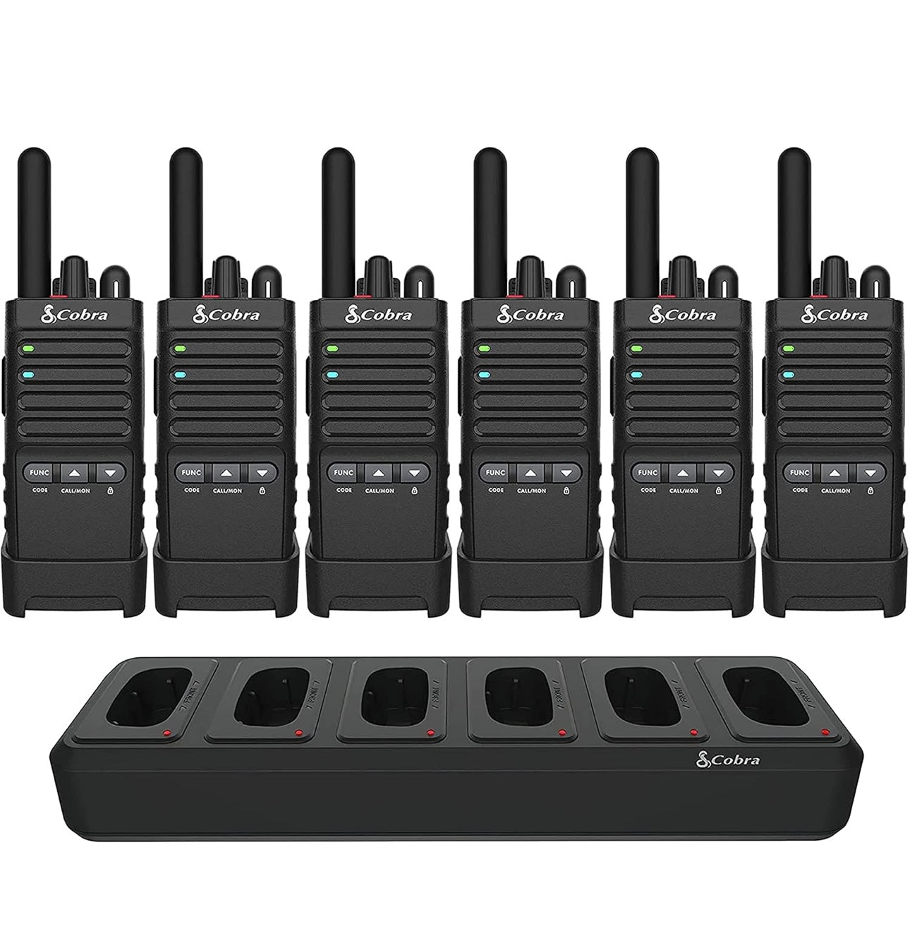 Cobra PX650 BCH6 - Professionele/Besigheid Radio's - Herlaaibaar, 27 870 vk. m/25 Verdiepings, Stofbeskerm en Spatwaterdig (IP54-gradering), Tweeradio-stel (6-pak)