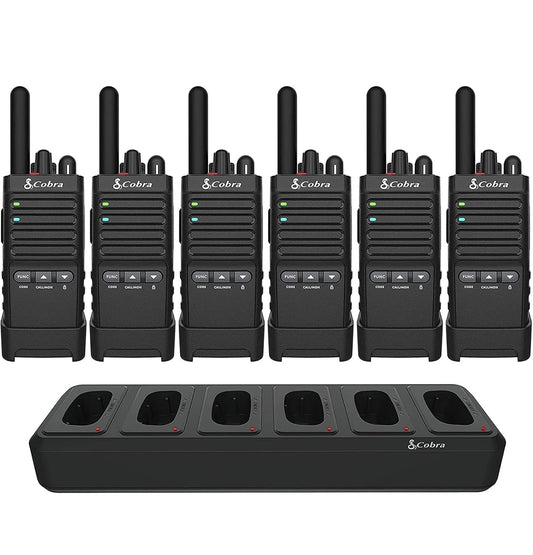 Cobra PX650 BCH6 - Professionele/Besigheid Radio's - Herlaaibaar, 27 870 vk. m/25 Verdiepings, Stofbeskerm en Spatwaterdig (IP54-gradering), Tweeradio-stel (6-pak)