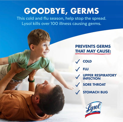 Lysol Ontsmettingssproei, Saniterende en Antibakteriese Sproei, Vir Ontsmetting en Ontgeuring, Suurlemoen Briesie, 19 Vloeistof Onse (Pak van 2), Verpakking Kan Verskil