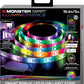 Monster 16.4ft Smart Music Sync and Multi-Color Color Flow LED Light Strip with Fun Modes, Indoor Use, Xtreme Easy Use