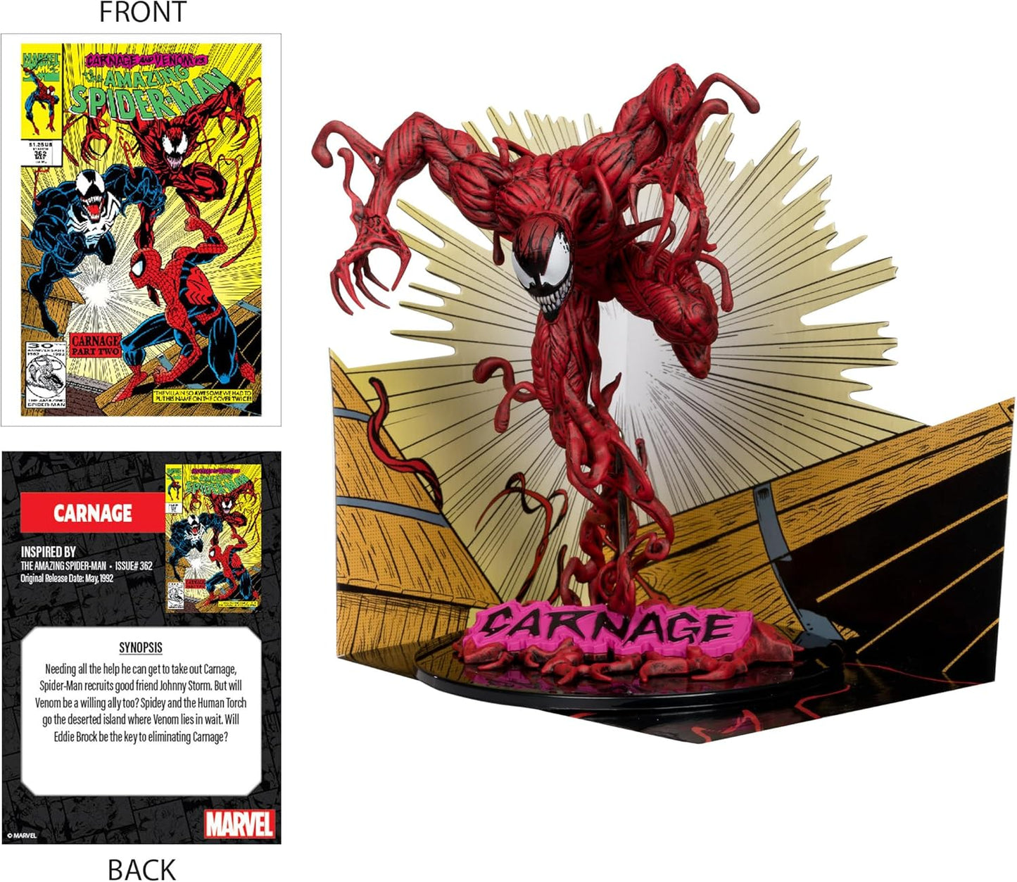 McFarlane Toys Marvel Carnage Scale Collectible w/ Scene (The Amazing Spider-Man )