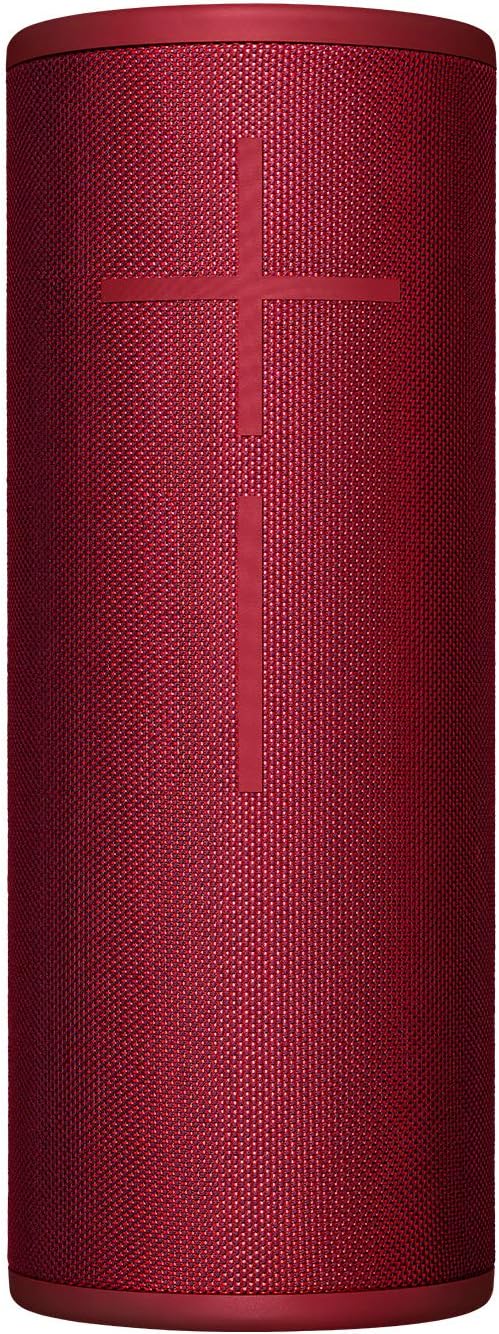 Ultimate Ears Megaboom 3 Draagbare Koordlose Bluetooth-luidspreker (Kragtige Klank + Dreunende Bas, Bluetooth, Magiese Knoppie, Waterdig, Battery 20 Uur) - Sonsondergangrooi