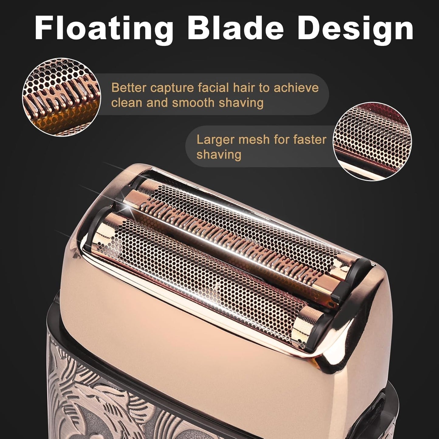 Beard Trimmer for Men, Foil Shaver Electric Razor, Shavers for Body Face Nose Ear, Cordless Hair Trimmer, Professional Hair Clippers, Mustache Grooming Kit Birthday Gifts for Men
