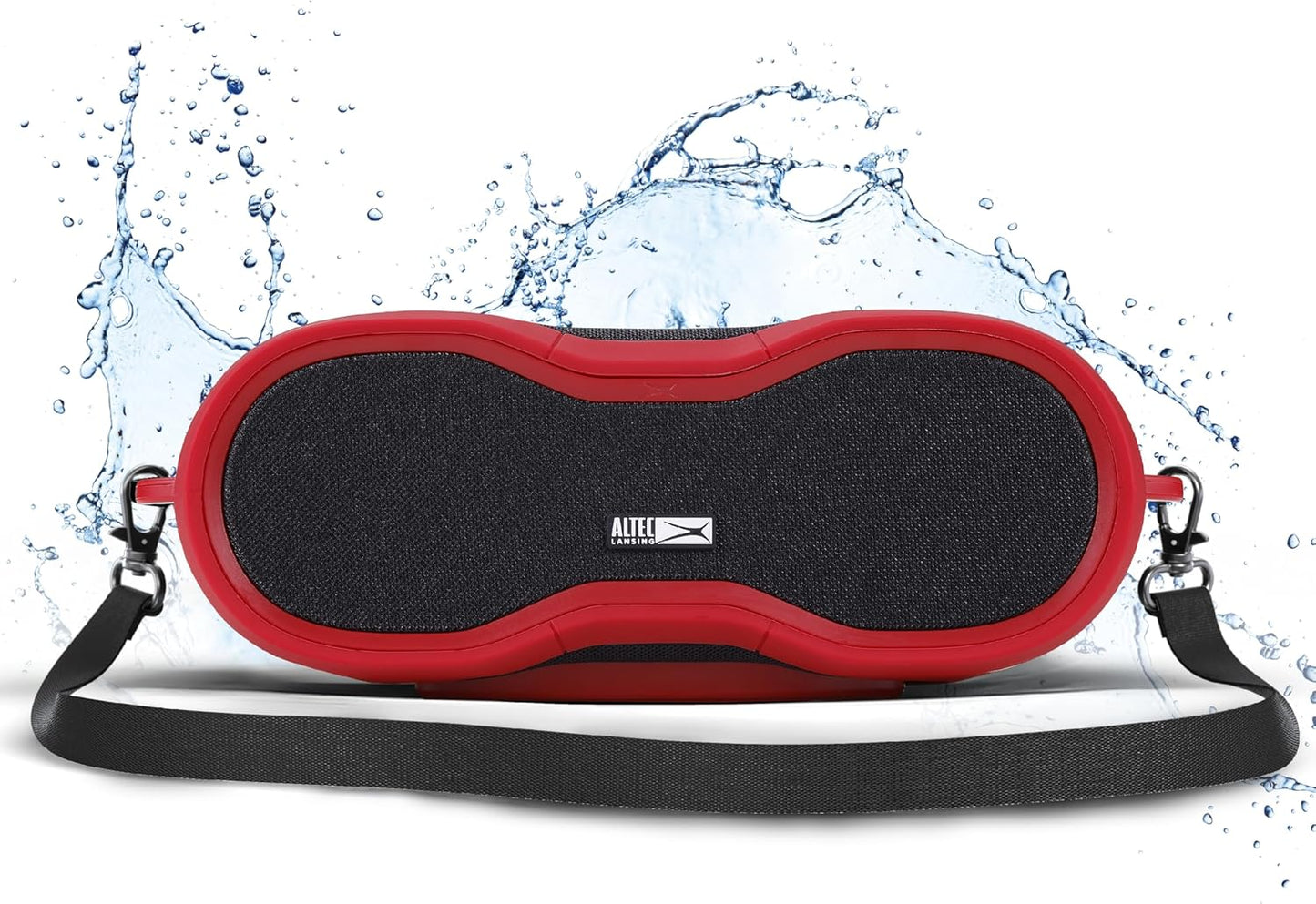 Altec Lansing BoomJacket XL Draadlose Bluetooth-luidspreker, Magnetiese Waterdigte Luidspreker, IPX7 Buitelugluidspreker met 24H Speeltyd, Draagbare Luidspreker met Karabiner, Monteerbaar, Vinniglaai