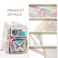 Clear Backpack for Girls Women Transparent Kids Elementary College School Bag Travel Laptop Backpacks Large Bookbags (Beige)