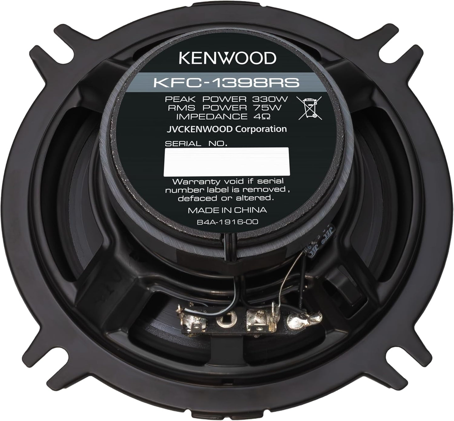 Kenwood KFC-1398RS 5-1/4" 2-rigting-motorluidsprekers – 330W-spitskrag, akoestiese klankharmonisering, klankveldverbeteraar, maklike installasie