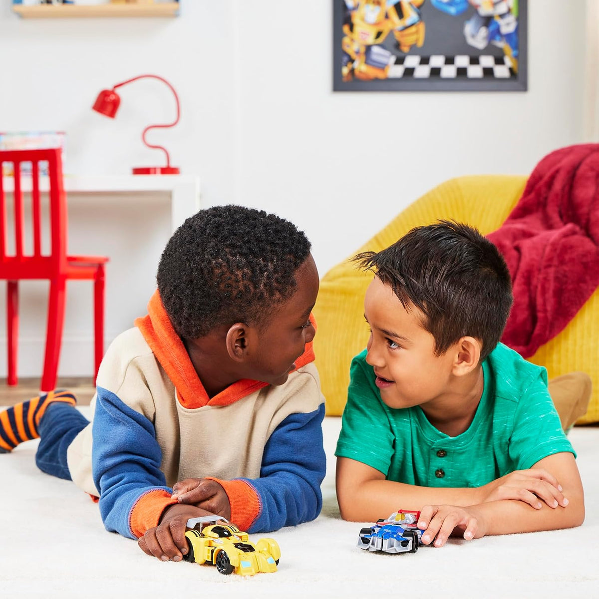 Transformers Bumblebee and Starscream Bot Racers, Easy to Change from Robot Toys to Car Toys, Action Figures for Boys and Girls 3+ (Amazon Exclusive)