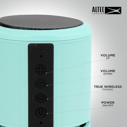 Altec Lansing HydraOrbit - Waterdigte Bluetooth-luidspreker, Liggewig en Draagbare Luidspreker vir Reis en Buiteluggebruik, Munt