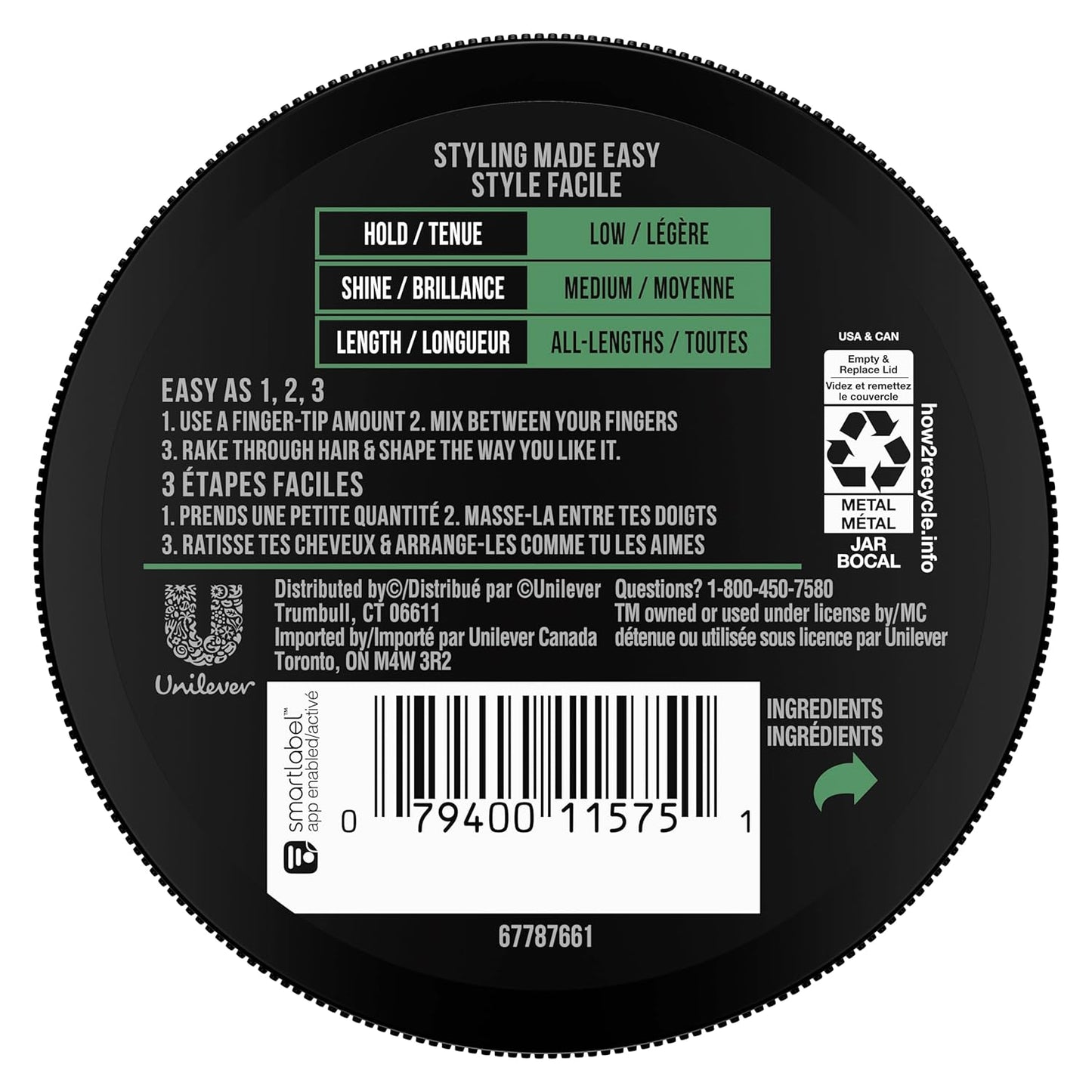 AXE Styling Conditioning Natural Look Hair Cream - Low Hold, Medium Shine - 2.64 oz (Pack of 2)