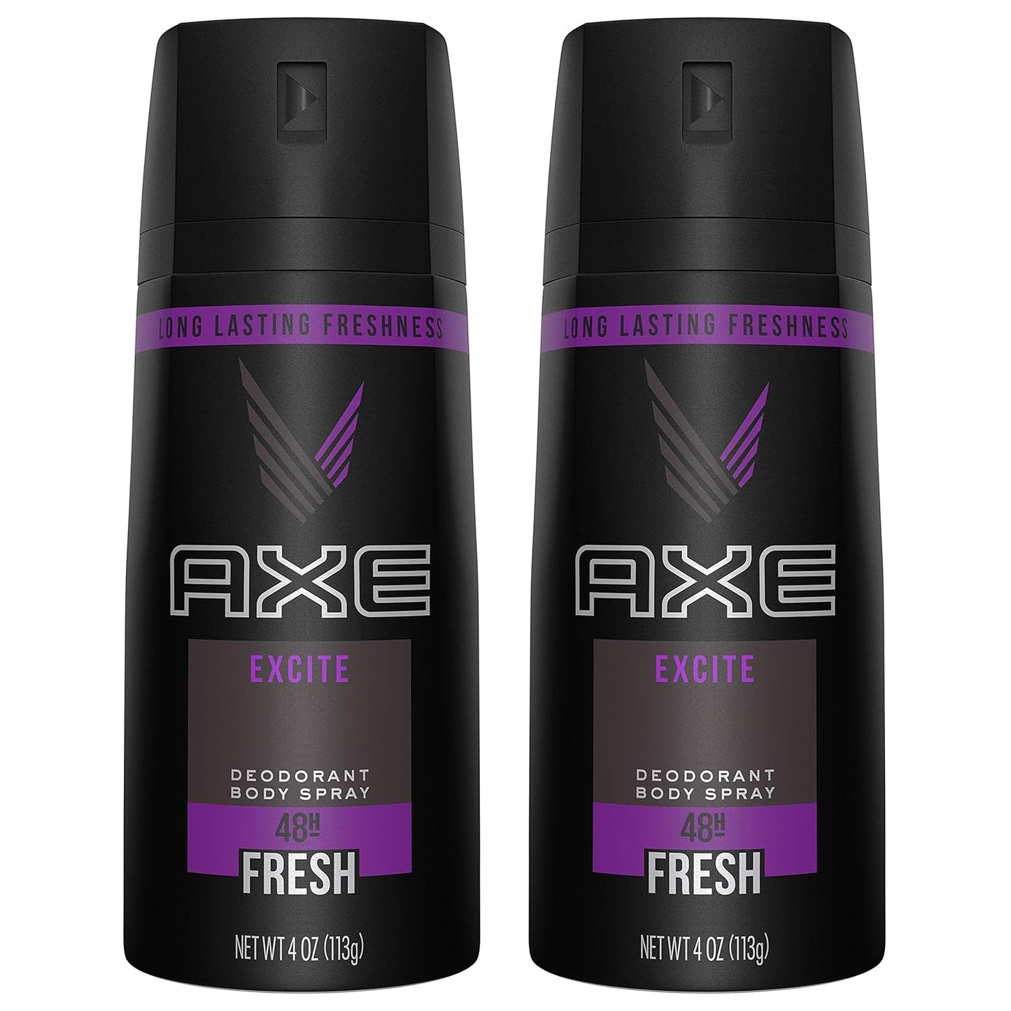 AXE Body Spray for Men, Excite All Day Fresh, 4oz (Pack of 2)