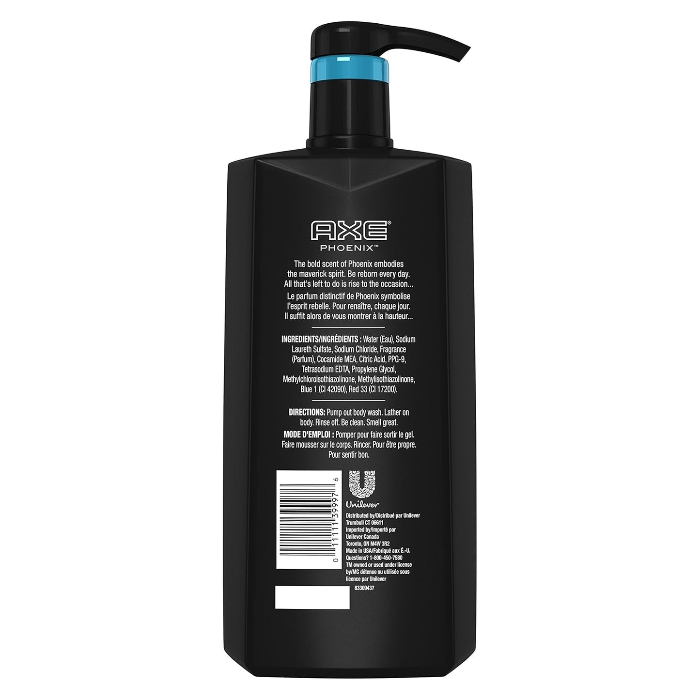 AXE Body Wash for Men, Phoenix  XL Clean + Cool - with Pump (28 oz)