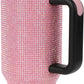 Insulated Stainless Steel Tumbler w/ Reusable Straw & Leak-Proof Lid Easy Carry Handle 40oz (Pink Rhinestones)