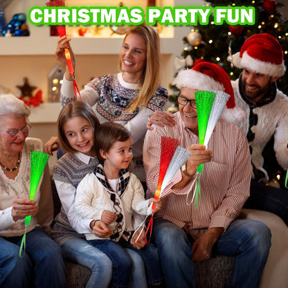 Valentines Glow in the Dark Party Favors Accessories for Kids Bulk-24 Pack, Light Up Fiber Optic Wand Toys Gifts for Toddlers, Winter Holiday Goodie Bag Stocking Stuffers Fillers for Boys Girls