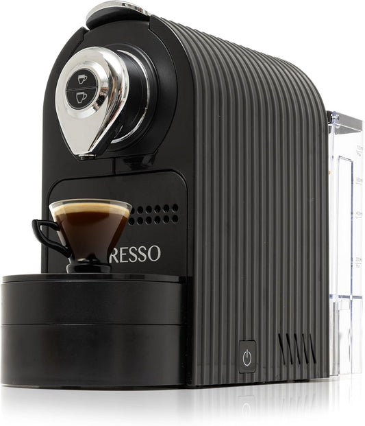 Mixpresso Swart Espresso Koffiemasjien – Kompakte 1400W Enkelbedien-koffiemaker Versoenbaar met Nespresso OriginalLine Kapsules, Een-druk-werking, 19-Bar Italiaanse Pomp, 27oz Watertenk