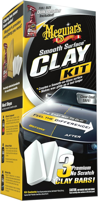 Meguiar's Gladde Oppervlak Klei-stel, Veilig en Maklik Motorafklei vir Gladde - Glasafwerking