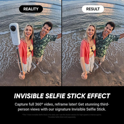 Insta360 X5 FlexiCare Bundle - Waterproof 8K 360° Action Camera, Leading Low Light, Invisible Selfie Stick Effect, Rugged & Replaceable Lens, 3-Hour Battery, Clear Audio, Stabilization