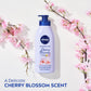 NIVEA Oil Infused Cherry Blossom and Jojoba Oil Body Lotion for Women, Fast-Absorbing and Non-Greasy Cherry Blossom Scented Lotion Moisturizes for 48 Hours, 16.9 Fl Oz Pump Bottle - (2PK)