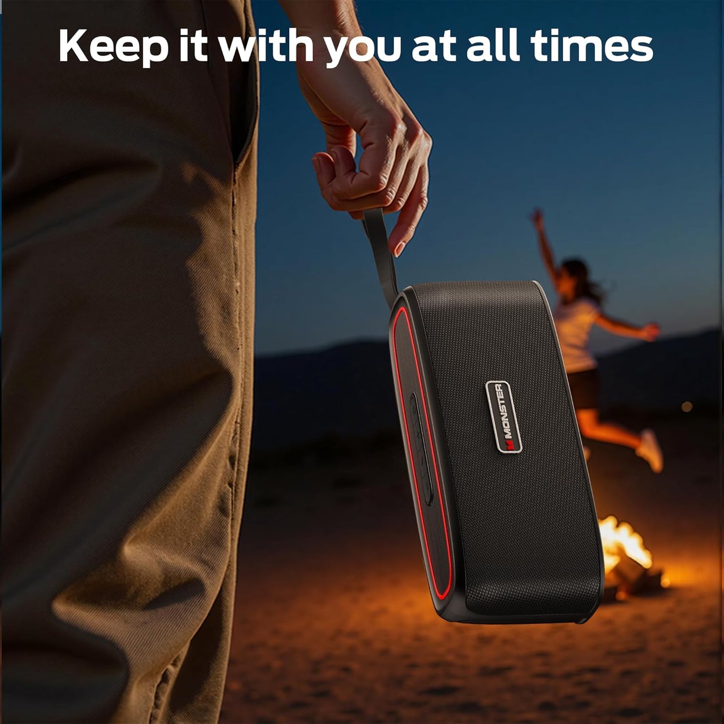 Shock Portable Bluetooth Speaker, True Wireless Speaker, 30W Loud Stereo Sound, IPX6 Waterproof Speaker