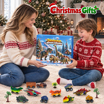 Monster Truck Advent Dinosaur Pull Back Cars for Kids Boys