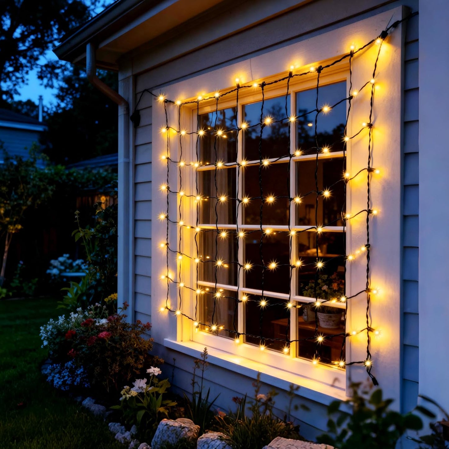 150 lumières en filet blanc chaud pour décorations intérieures et extérieures