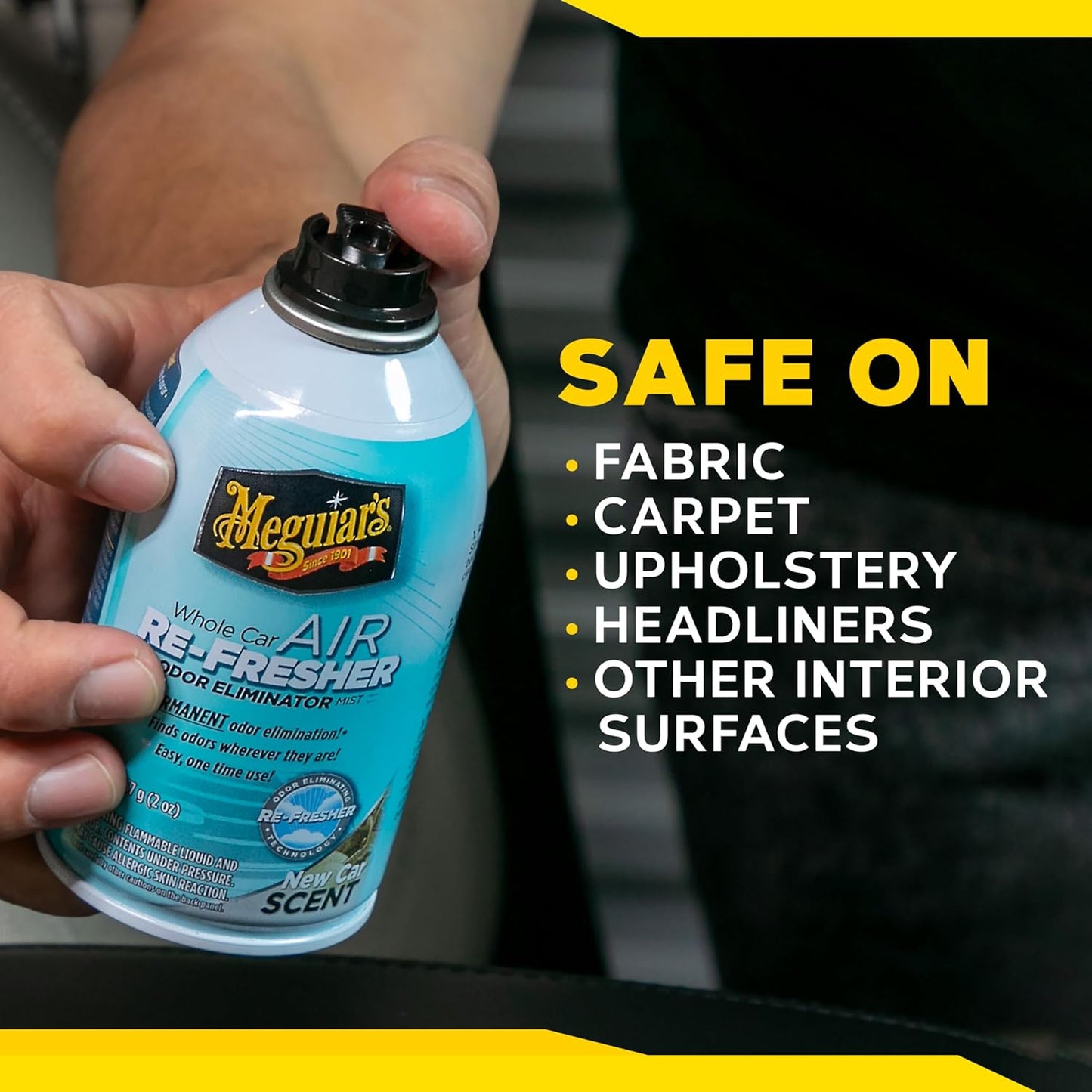 Meguiar's Heelmotor Lugverfrisser Reukverwyderaarsproei – Nuwe Motorgeur (57g)