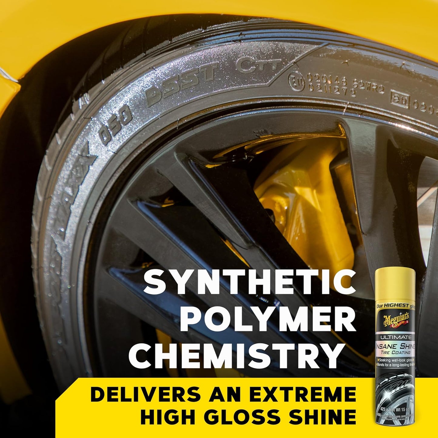 Meguiar's Ultimate Insane Shine Bandbedekking Blywende Natvoorkoms Swart Glans Uiteindelike Beskerming (443 ml)