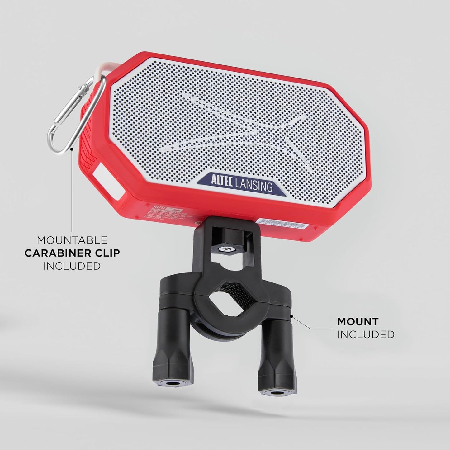 Altec Lansing x Boston RED SOX - Draagbare Bluetooth-luidspreker HYDRAMINI 2.0, IP67 Waterdig, 8W Uitset, 12h Speeltyd, USB-C Vinnige Laai, Stemassistent-integrasie (Boston Red Sox)